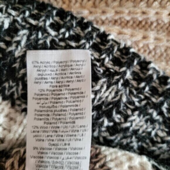 Soya Concept Puff Sleeve Oversized Cardigan Sweater NWT Sz Large - Picture 2 of 10